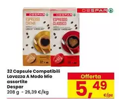 Despar - 32 Capsule Compatibili Lavazza A Modo Mio Assortite