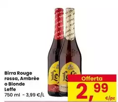 Leffe - Birra Rouge Rossa, Ambrée O Blonde
