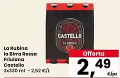 Castello - La Rubina La Birra Rossa Friulana