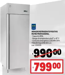 Armadio Refrigerato Positivo Metro Professional