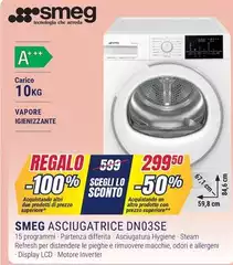 Smeg - Asciugatrice DN03SE 