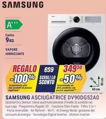 Samsung - Asciugatrice DV90DG52A0 