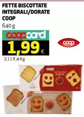 Coop - Fette Biscottate Integrali/Dorate