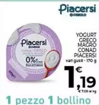 Conad - Yogurt Greco Magro Piacersi 