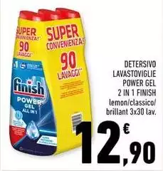 Finish - Detersivo Lavastoviglie Power Gel 2 In 1