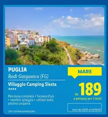 Puglia sapori - Rodi Garganico (FG) Villaggio Camping Siesta ★★★
