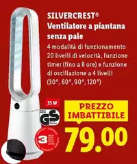 Silvercrest - Ventilatore A Piantana Senza Pale