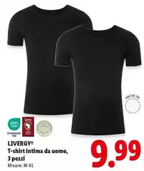 Oeko Tex - T-shirt Intima Da Uomo, 3 Pezzi