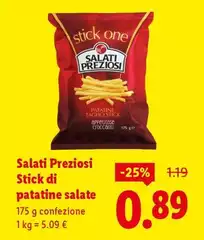 Salati preziosi - Salati Preziosi Stick Di Patatine Salate