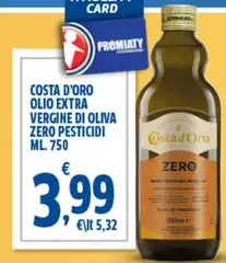 Costa d'Oro - Olio Extra Vergine Di Oliva Zero Pesticidi