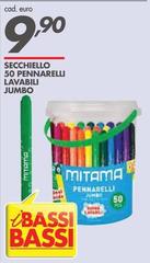 Mitama - Secchiello 50 Pennarelli Lavabili Jumbo