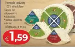 Latterie Riunite - Formaggio Canestrato 100% Latte Siciliano Al Pepe Nero