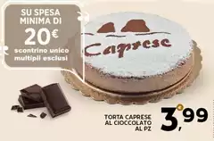 Torta Caprese Al Cioccolato