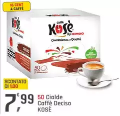 Kosè - 50 Cialde Caffè Deciso