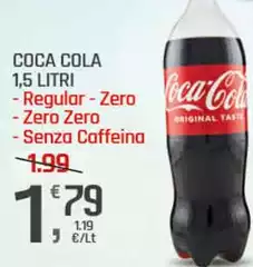 Coca Cola - 1,5 Litri Regular/Zero/Zero Zero/Senza Caffeina