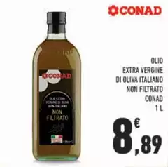 Conad - Olio Extra Vergine Di Oliva Italiano Non Filtrato
