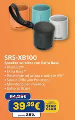 Sony - SRS-XB100 Speaker Wireless Con Extra Bass