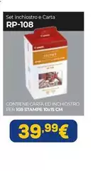 Contiene Carta Ed Inchiostro Per 108 Stampe 10x15 Cm