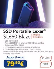Lexar - Ssd Portatile SL660 Blaze