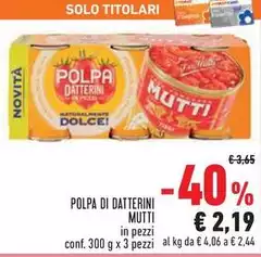 Mutti - Polpa Di Datterini