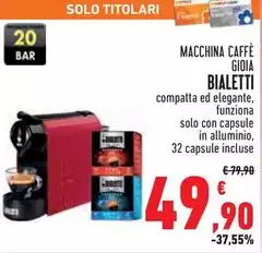 Bialetti - Macchina Caffè Gioia