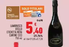 Solo - Lambrusco Otello Etichetta Nera