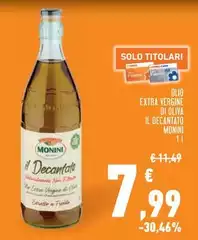 Monini - Olio Extra Vergine Di Oliva Il Decantato