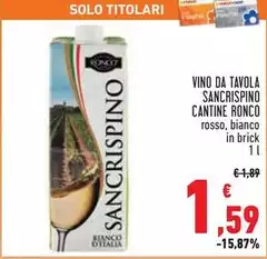 Cantine ronco - Vino Da Tavola Sancrispino