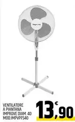 Improve - Ventilatore A Piantana  Diam. 40 Mod. Imvp0540