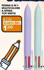 Penna -  6 In 1 Multicolore A Sfera Top