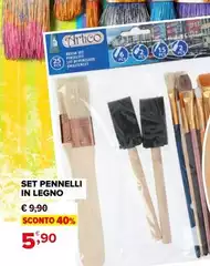 Set Pennelli In Legno