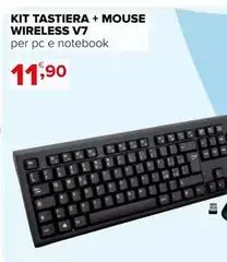 Kit Tastiera + Mouse Vireless V7