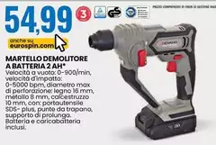 Max - Martello Demolitore A Batteria 2 Ah