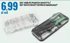 Set 408 Pz Punte E Rivetti/Set 65 Pz Rivettatrice Manuale*