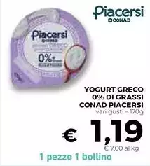 Conad - Yogurt Greco 0% Di Grassi Piacersi