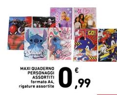 Maxi -  Quaderno Personaggi Assortiti
