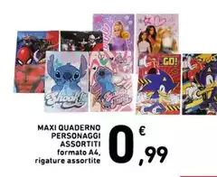 Maxi -  Quaderno Personaggi Assortiti