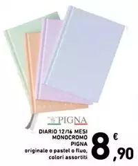 Pigna - Diario 12/16 Mesi Monocromo