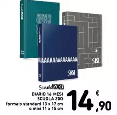 Diario 16 Mesi Scuola Zoo
