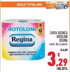 Regina - Carta Igienica Rotoloni