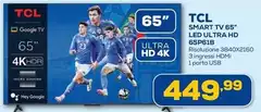 TCL - Smart Tv 65" Led Ultra Hd 65p618