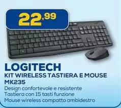 Logitech - Kit Wireless Tastiera E Mouse MK235