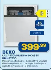 Beko - Lavastoviglie Da Incasso BDIN37530