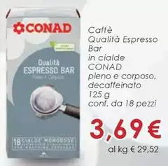 Conad - Caffè Qualità Espresso Bar In Cialde Pieno E Corpso