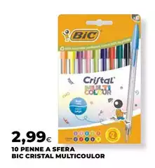 Bic - 10 Penne A Sfera Cristal Multicoulor