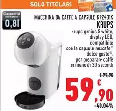 Krups - Macchina Da Caffè A Capsule KP243IK