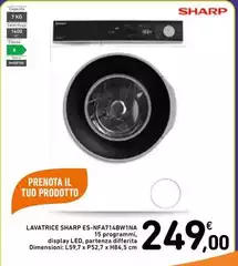 Sharp - Lavatrice Es-NFA714BW71NA