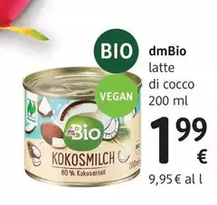 DmBio - Latte Di Cocco 200 Ml