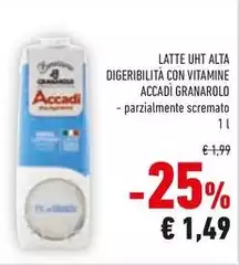 Granarolo - Latte UHT Alta Digeribilità Con Vitamine Accadi