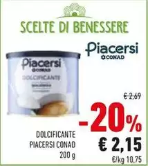 Benessere - Dolcificante Piacersi